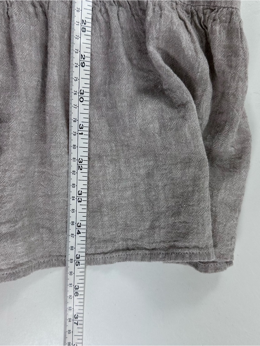 Cynthia Rowley Neutral Taupe Linen Blend Top - Picture 7 of 8